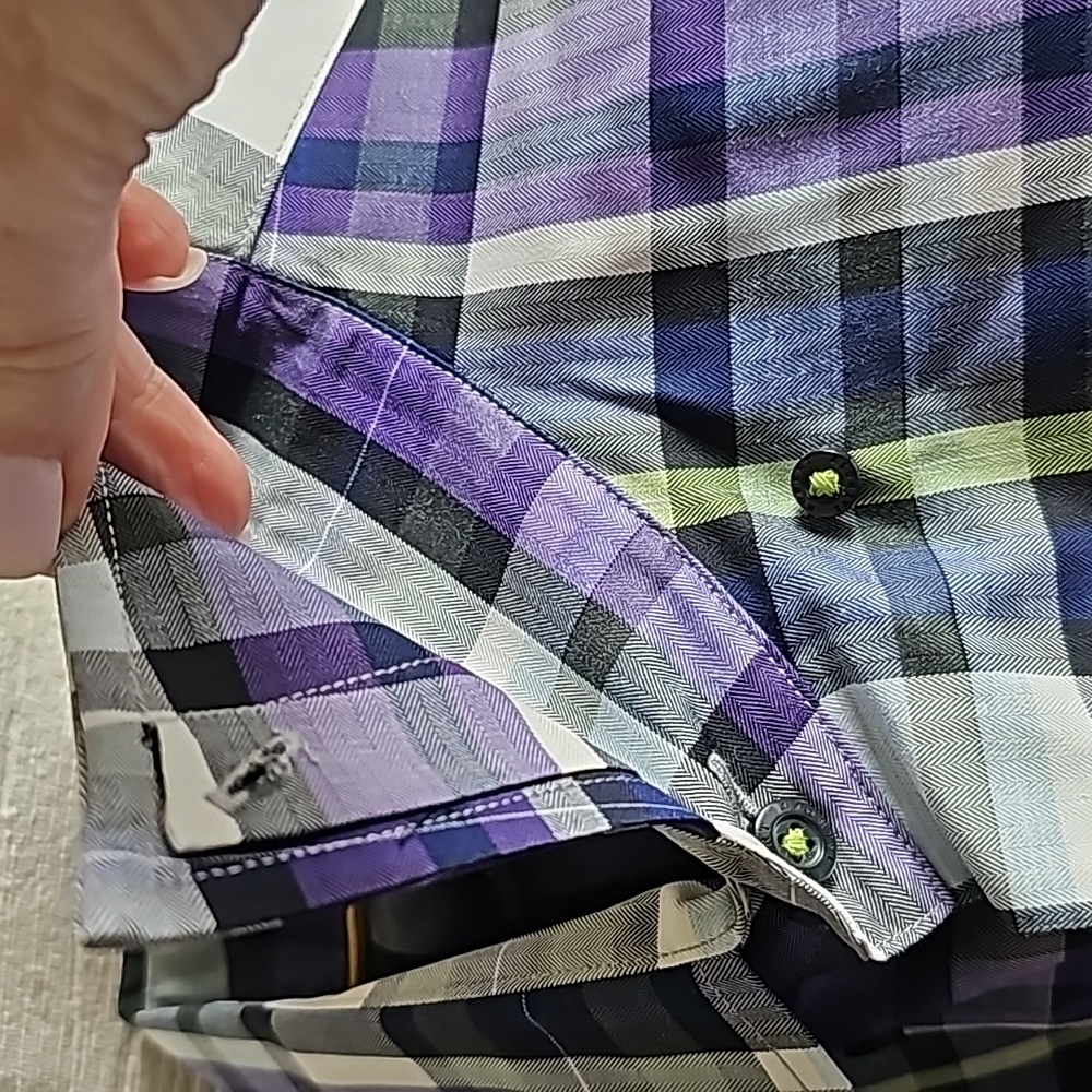 Robert Talbott Men's Plaid Button Down Shirt - image 7